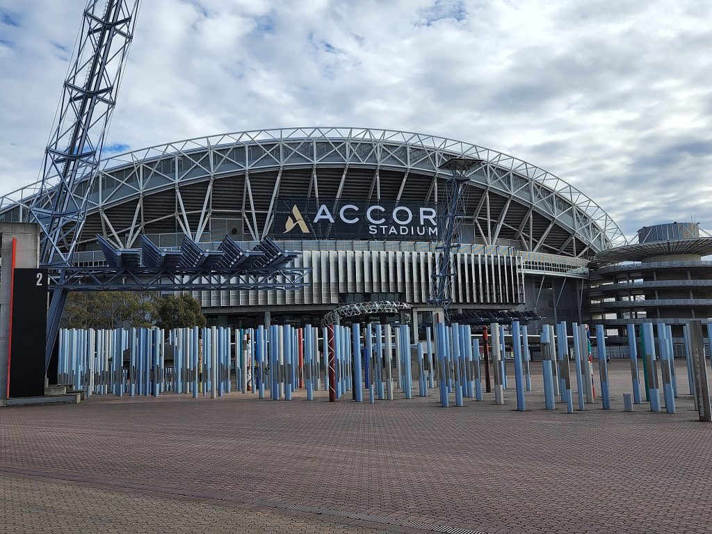 Bên ngoài Accor Stadium trong hành trình Chelsea tại Sydney
