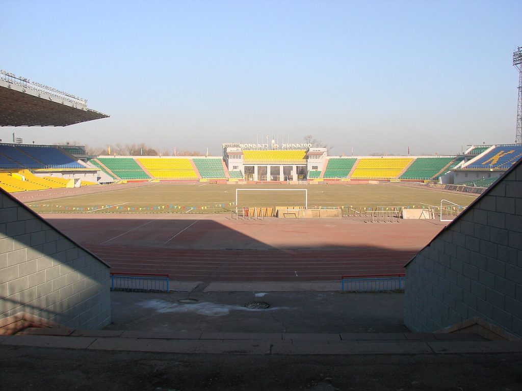 Central Stadium Almaty trước trận Kairat vs Omonia