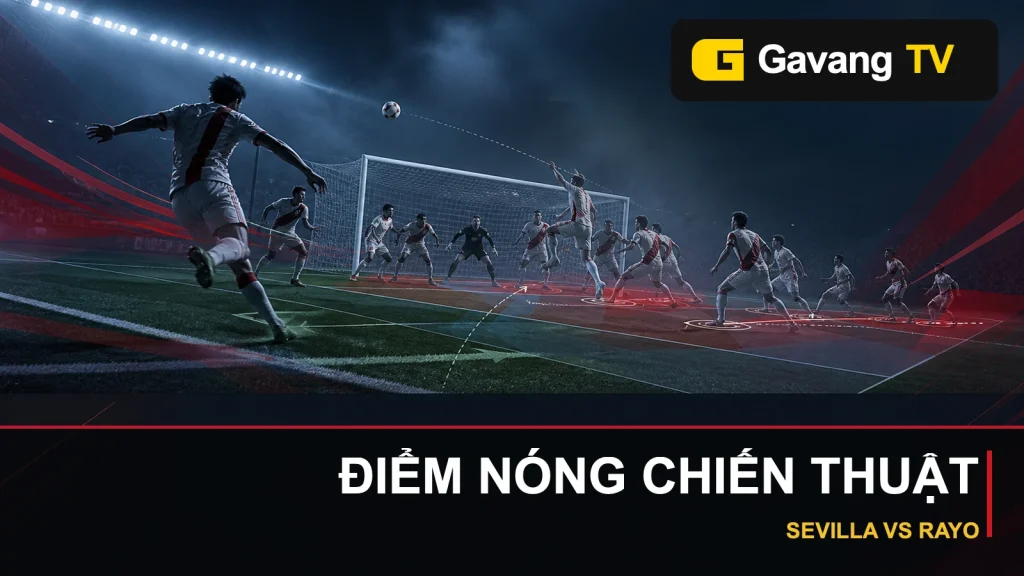 Ảnh minh họa tình huống cố định trong trận Sevilla gặp Rayo Vallecano