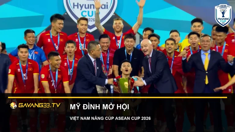 Đội tuyển Việt Nam nâng cúp ASEAN Cup 2026 trên sân Mỹ Đình