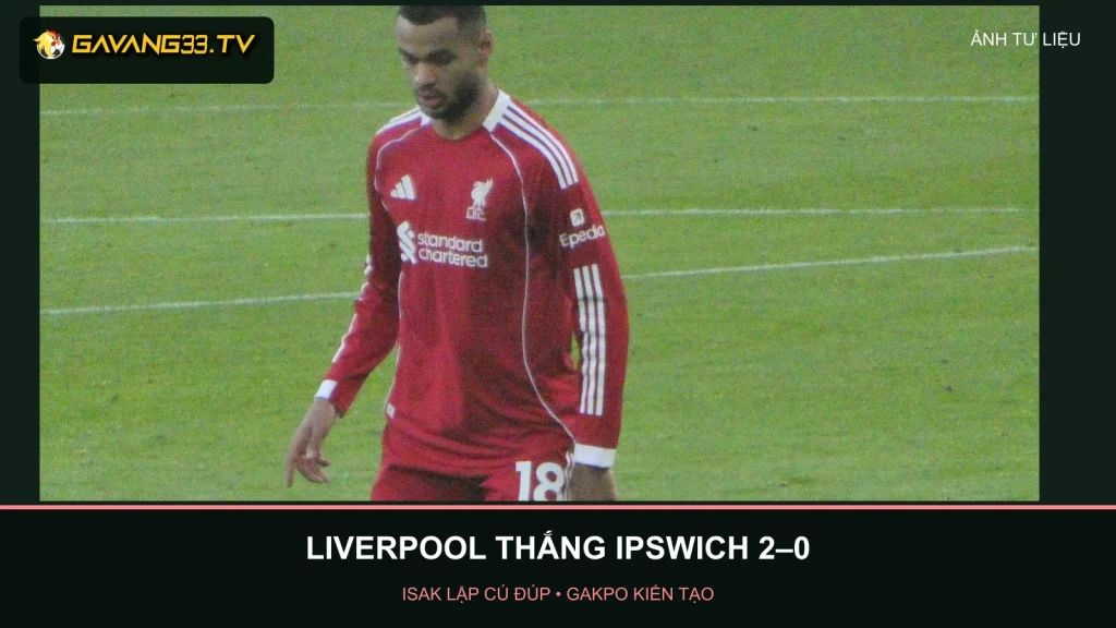 Cody Gakpo trong màu áo Liverpool, ảnh tư liệu tháng 1/2026