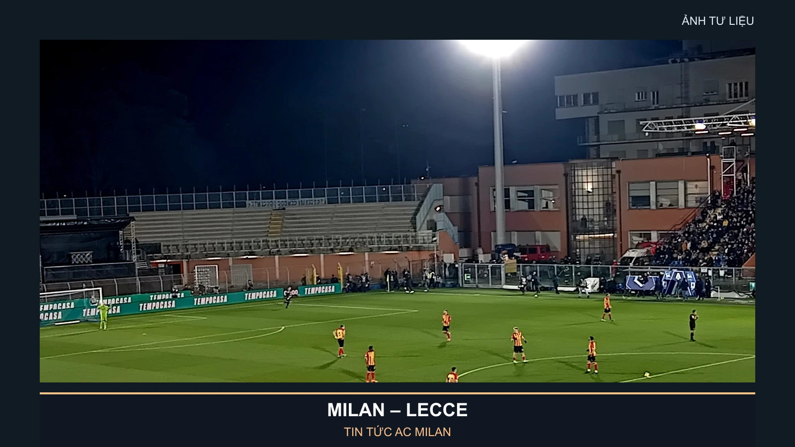 Ảnh tư liệu đội US Lecce thi đấu tại Serie A 2024/25