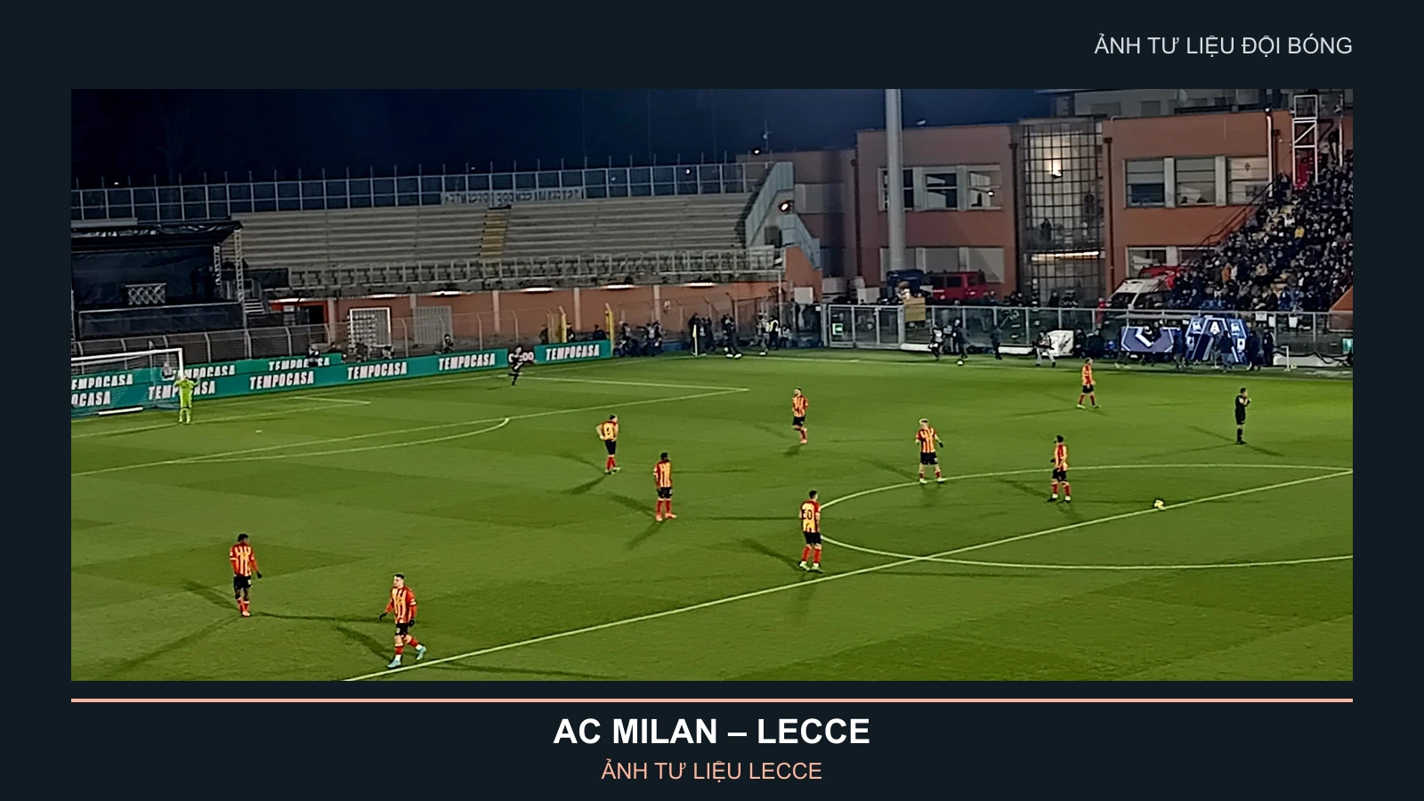 Ảnh tư liệu đội US Lecce thi đấu tại Serie A 2024/25