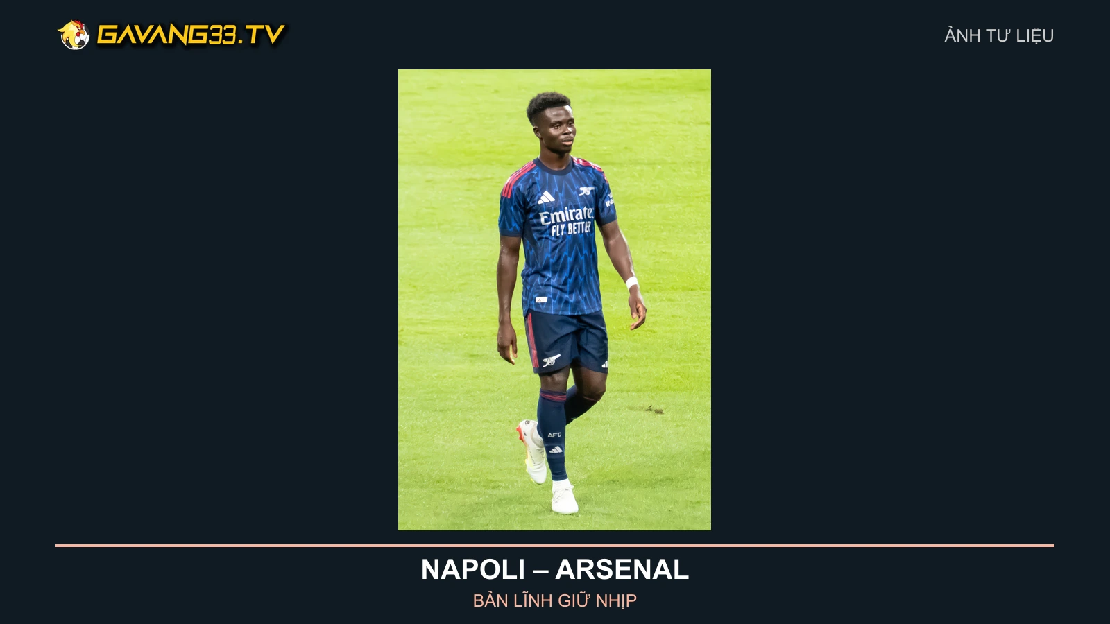 Ảnh tư liệu Bukayo Saka trong màu áo Arsenal